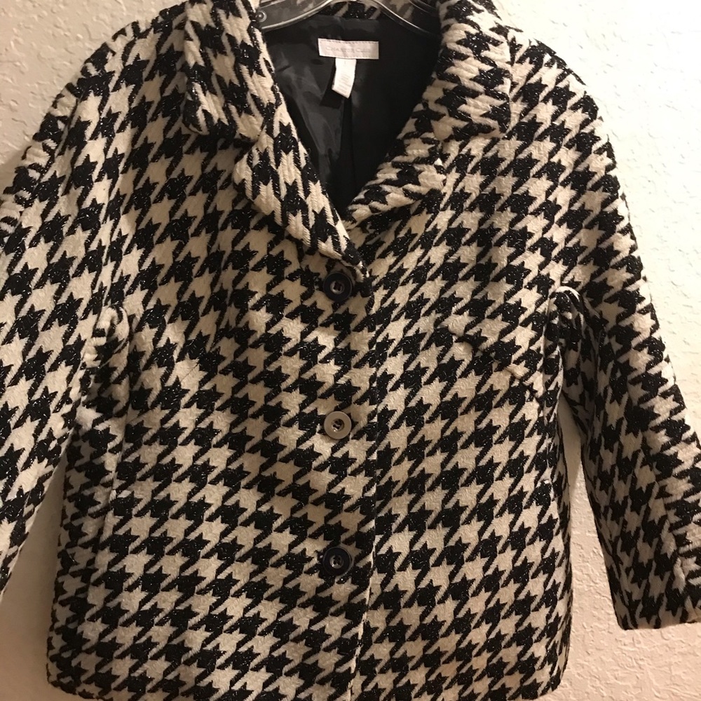 Charter Club houndstooth blazer.